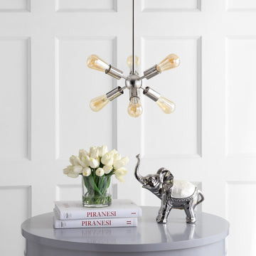 Jobs 17.5" Sputnik Metal LED Chandelier - JONATHAN Y